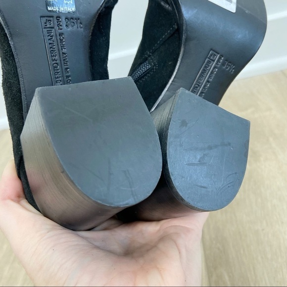 Alberto Fermani Tortora Suede Pointed Toe Ankle Boots - Picture 11 of 14